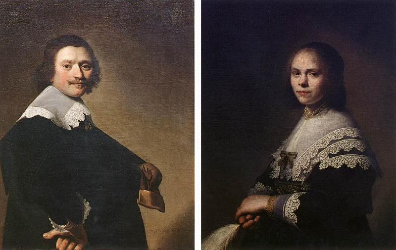 VERSPRONCK, Jan Cornelisz Portrait of a Man and Portrait of a Woman  wer